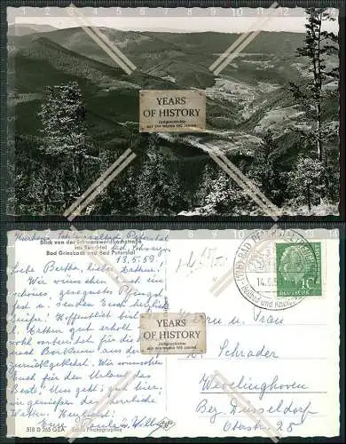 Foto AK Blick Schwarzwaldhochstraße Renchtal Bad Griesbach und Bad Peterstal 