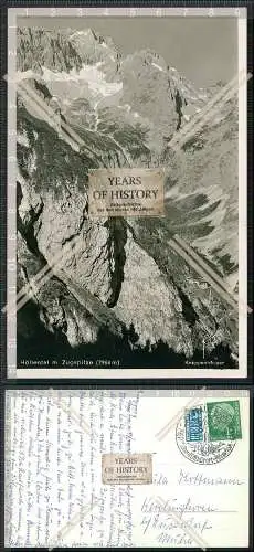 Foto AK Grainau Knappenhäuser Bergsteigerroute durch Höllental auf Zugspitze 