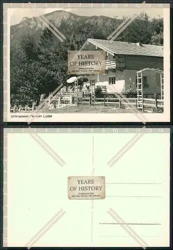Foto AK Unterwössen Traunstein Pension Hotel Lübbe Terassen Cafe Gasthof 