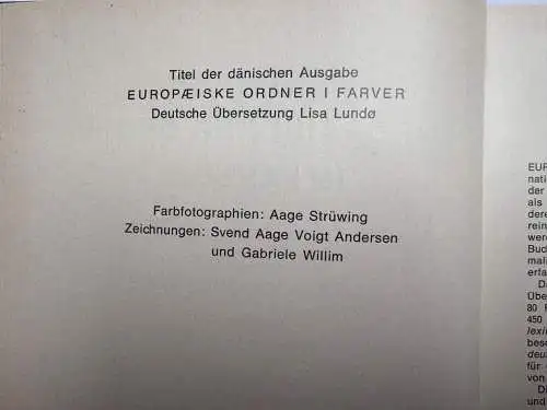 Handbuch europäischer Orden in Farbe  Hieronymussen - Lundo - Krantz 1966