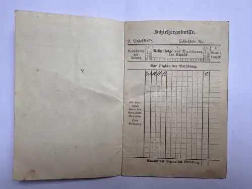 Kleines Schießbuch Max Büchner 1911