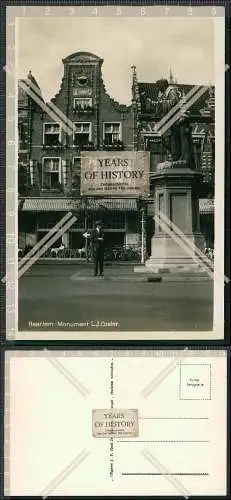 Foto AK Haarlem Statue of Laurens Janszoon Coster Grote Markt Holland 1940