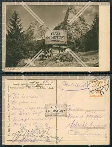 AK Hinterbärenbad Tirol Kaisergebirge Unterkunftshaus 1927 gel. Totenkirchl Ha