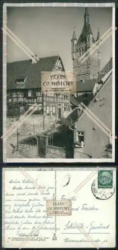 Foto AK Bad Wimpfen Altbürgermeister Haus Blauer Turm Ringmauer 1935 gel.