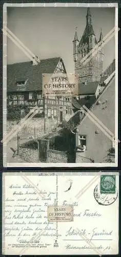 Foto AK Bad Wimpfen Altbürgermeister Haus Blauer Turm Ringmauer 1935 gel. 