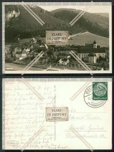 Foto AK Beuron Blick auf Kloster Garten und Ort Donautal 1936 gel.
