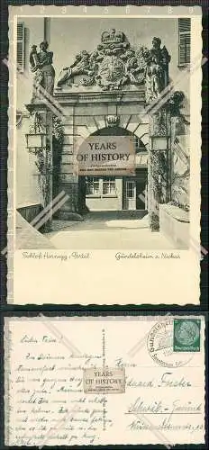 AK Gundelsheim am Neckar Schloss Hornegg Portal 1935 gelaufen