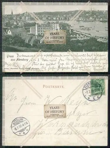 AK Flensburg Schleswig-Holstein 1900 nach Büsum gelaufen