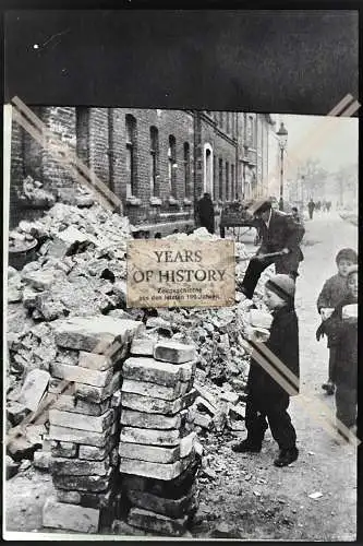 Foto Köln 1944-46 Enttrümmerung Elsaßstraße Kinder stapeln Steine