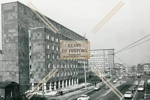 Foto Dortmund Innenstadt 1966 Hochhaus Straßenansicht