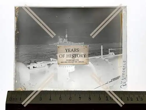Orig. Glas Dia Kriegsschiff B 111 u.a. Skagerrak englischer Kanal Brügge Zeebr