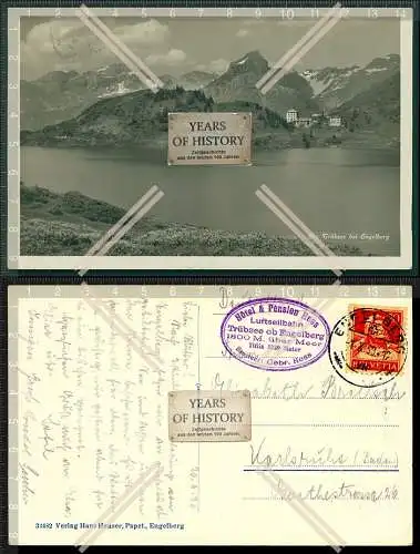 Orig. AK Trübsee bei Engelbert Berg Titlis Nidwalden Jochpass 1933 mit Sonders