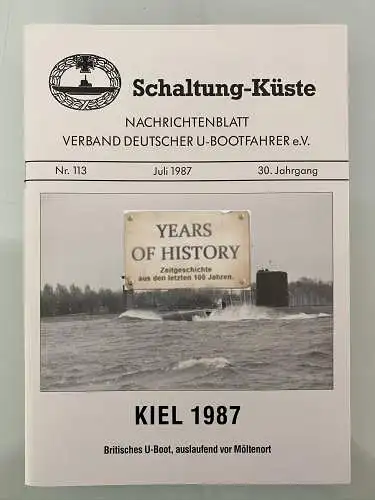 Heft 1987 Schaltung Küste Nachrichtenblatt Verband Deutscher U-Bootfahrer e.V. U