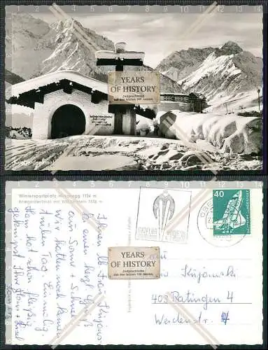 Foto AK Hirschegg Kleinwalsertal Vorarlberg Kriegerdenkmal im Schnee 