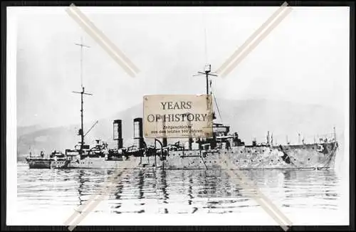 Foto SMS S.M.S. Straßburg 1911 Kleiner Kreuzer 1920 vor Auslieferung nach Ital