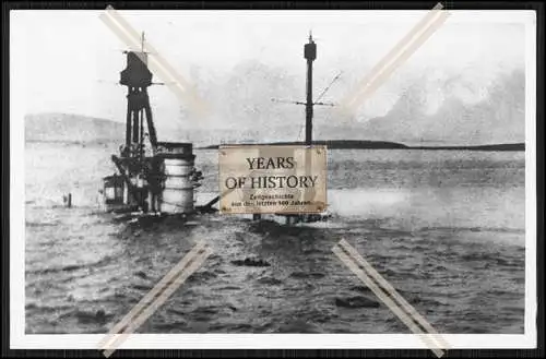 Foto SMS S.M.S. Hindenburg Großer Kreuzer 1919 auf Grund versenkt Scapa Flow K