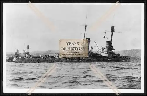 Foto SMS S.M.S. Friedrich der Große Linienschiff 1919 sinkend Scapa Flow Kaise