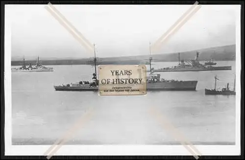 Foto SMS S.M.S. Schiffe Flotte Scapa Flow Hindenburg von der Tann Nürnberg 