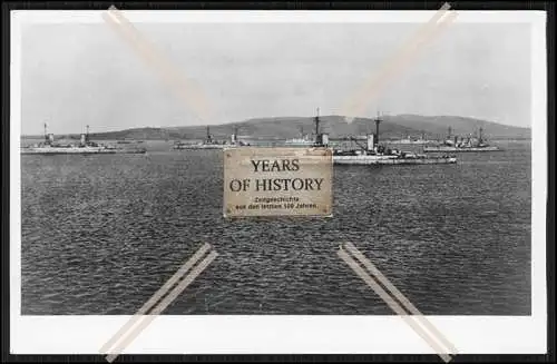 Foto S.M.S. Schiffe Kaiser Klasse in Scapa Flow Kaiser Wilhelm II. S.M.S. Kaise