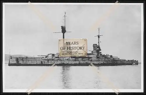 Foto SMS S.M.S. Friedrich der Große 1911 in Scapa Flow Linienschiff Kaiserlich