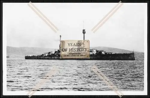 Foto SMS S.M.S. Kronprinz 1914 in Scapa Flow Linienschiff Kaiserliche Marine