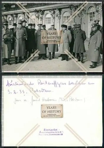 Foto 17x12 cm Ausländische Gäste in Potsdam Sanssouci 1939 mit Gen. R. Hartma