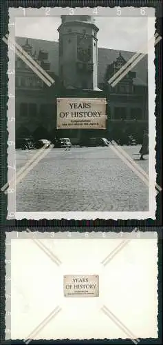 Foto Leipzig 1939 Werbung 100 Jahre Leipzig Dresdner Eisenbahn vor Rathaus