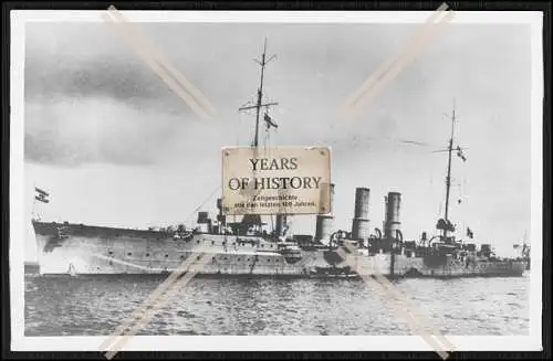 Foto SMS S.M.S. Breslau 1911 Kleiner Kreuzer im Hafen Kaiserliche Marine