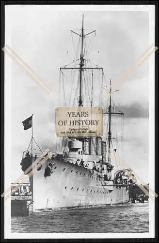 Foto SMS S.M.S. Breslau 1911 Kleiner Kreuzer im Hafen Kaiserliche Marine
