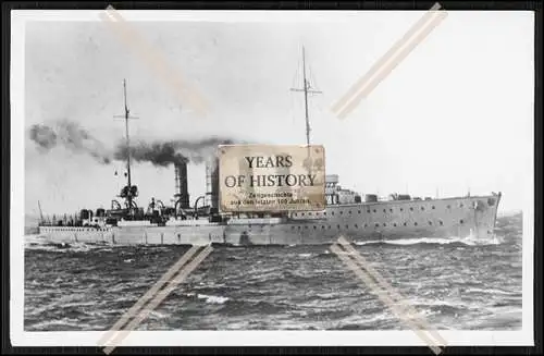 Foto SMS S.M.S. Rostock 1912 o. 1918 Kleiner Kreuzer der Kaiserlichen Marine