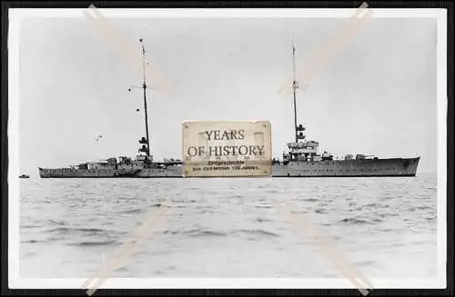 Foto SMS S.M.S. Regensburg 1914 Kleiner Kreuzer im Hafen Kaiserliche Marine