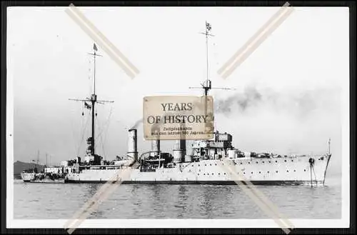 Foto SMS S.M.S. Königsberg 1915 Kleiner Kreuzer im Hafen Kaiserliche Marine