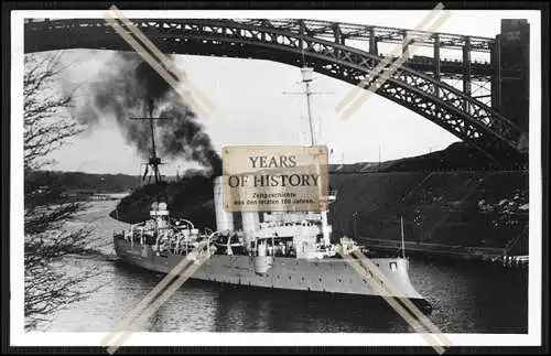 Foto SMS S.M.S. Hamburg 1903 Kleiner Kreuzer Kaiser Wilhelm Kanal der Kaiserlic