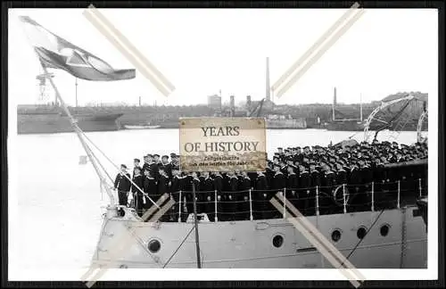Foto SMS S.M.S. Thetis 1900 Kleiner Kreuzer Indienststellung der Kaiserlichen M