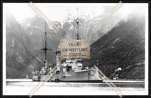 Foto SMS S.M.S. Arcona 1902 Kleiner Kreuzer Norwegen der Kaiserlichen Marine