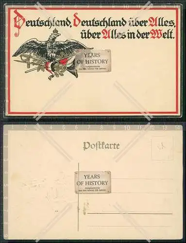 AK 1. WK Patriotische Prägekarte Adler Krone Eiserne Kreuz Deutschland Deutsch