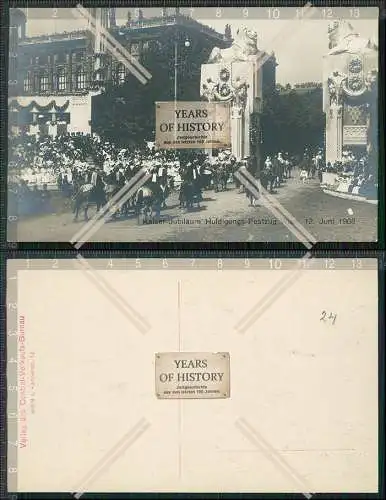 Foto AK Kaiser Franz Joseph Jubiläum Huldigungs-Festzug Wien 1908