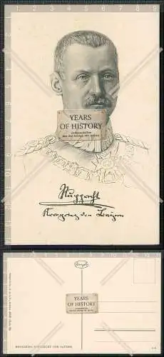 AK Portrait Kronprinz Rupprecht von Bayern Stengel Karte Signatur 