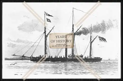 Foto SMS S.M.S. von der Schiff ? 1850-1870 preußische Kaiserliche Marine