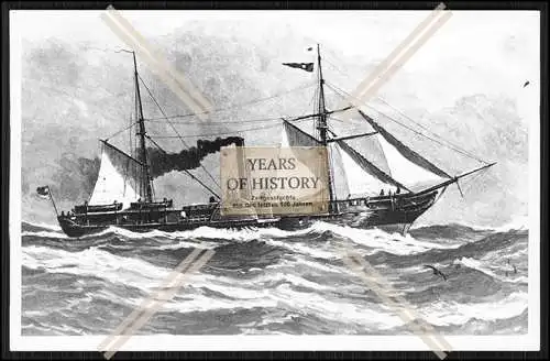 Foto SMS S.M.S. Schiff ? 1850-1870 preußische Kaiserliche Marine
