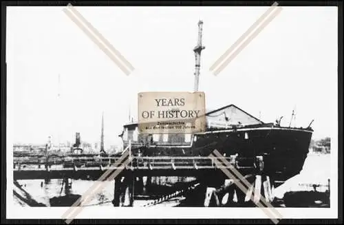 Foto SMS S.M.S. Nixe 1885 Korvette als Hütte Wohnschiff der Kaiserlichen Marin