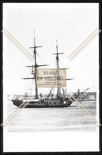 Foto SMS S.M.S. Rover 1853 Brigg der preußischen und Kaiserlichen Marine