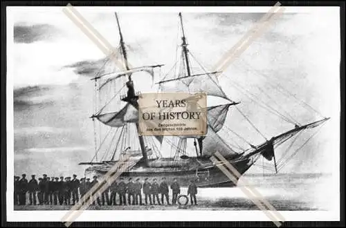 Foto SMS S.M.S. Undine 1869 Brigg preußische Kaiserliche Marine