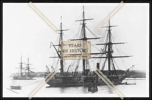 Foto SMS S.M.S. Medusa 1864 Korvette u. Undine Brigg 1869 Kaiserliche Marine