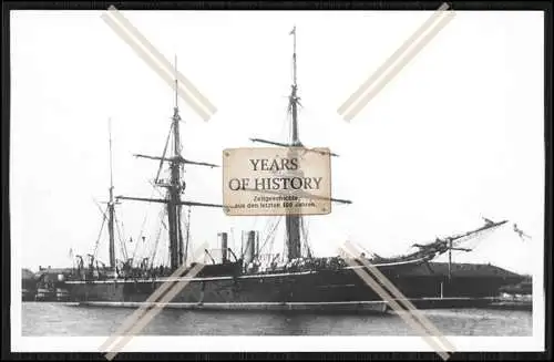 Foto SMS S.M.S. Alexandrine 1885 Kreuzerkorvette der Kaiserlichen Marine