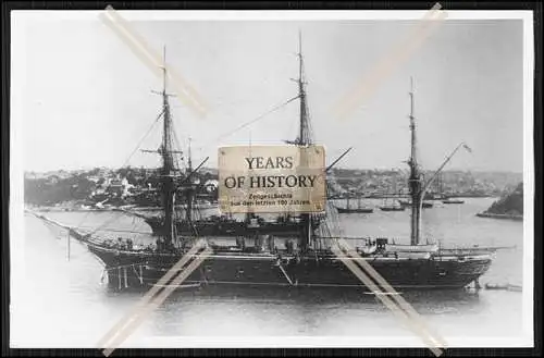 Foto SMS S.M.S. Gneisenau u. Alexandrine Kreuzerfregatte der Kaiserlichen Marin