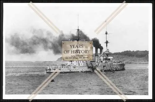 Foto S.M.S. Scharnhorst 1906 Großer Kreuzer vor Valparaiso Chile Kaiserliche M