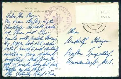 AK Postkarte Spielmannsau Oberstdorf Pension Berghof Gasthof Spielmannsau
