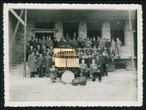 Foto 12x9 cm - Einweihung von Gebäude mit Musik Band Geige Violine Trommel 1936