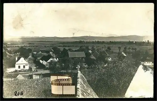 Foto AK 1. WK Dorf O-Fohan ? auf der Höhe Deutsche Granateinschläge 1914-18